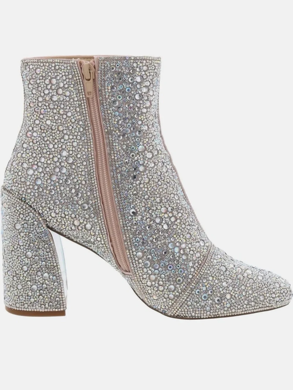 Betsey Johnson HUGO Rhinestone Embellished Ankle Boot - 9